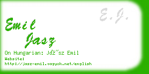 emil jasz business card